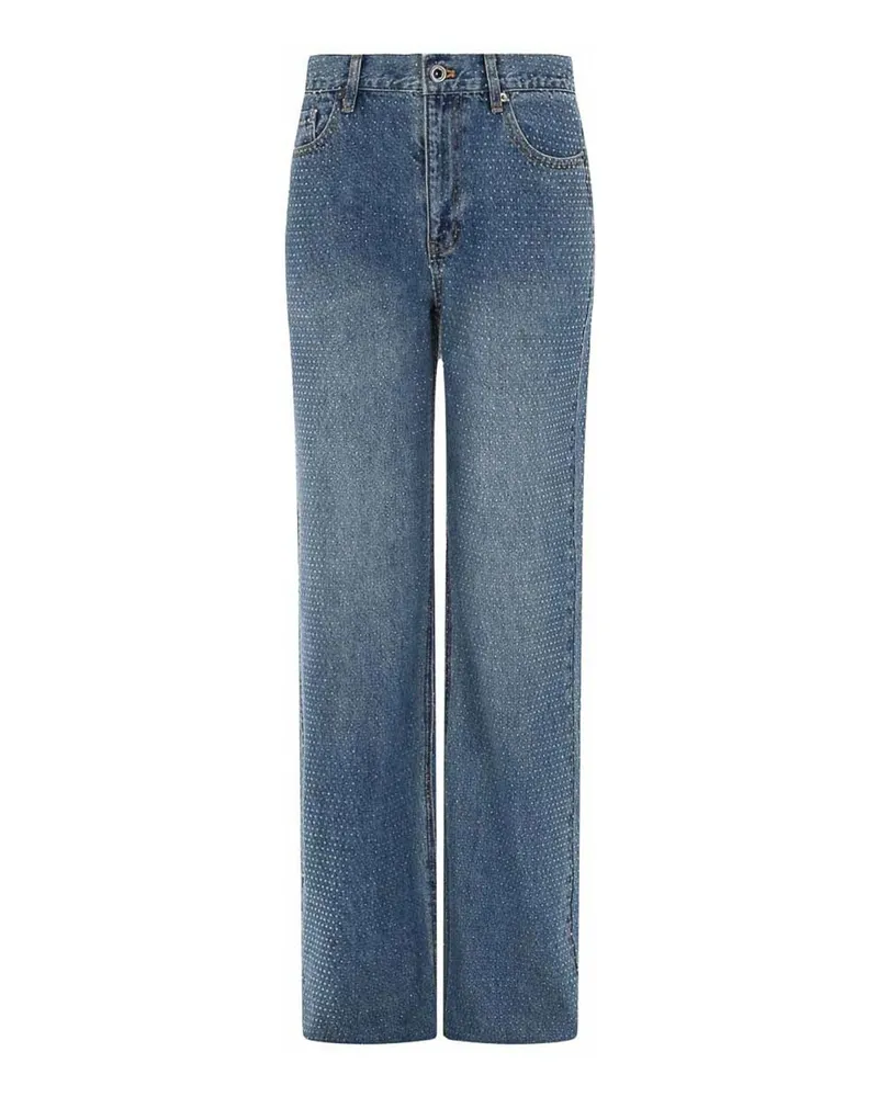 Self-Portrait Straight Leg Jeans - Blau Blau