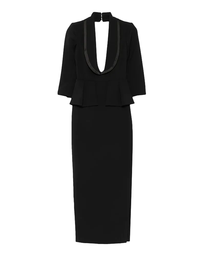 Elisabetta Franchi Knielanges Kleid - Schwarz Schwarz