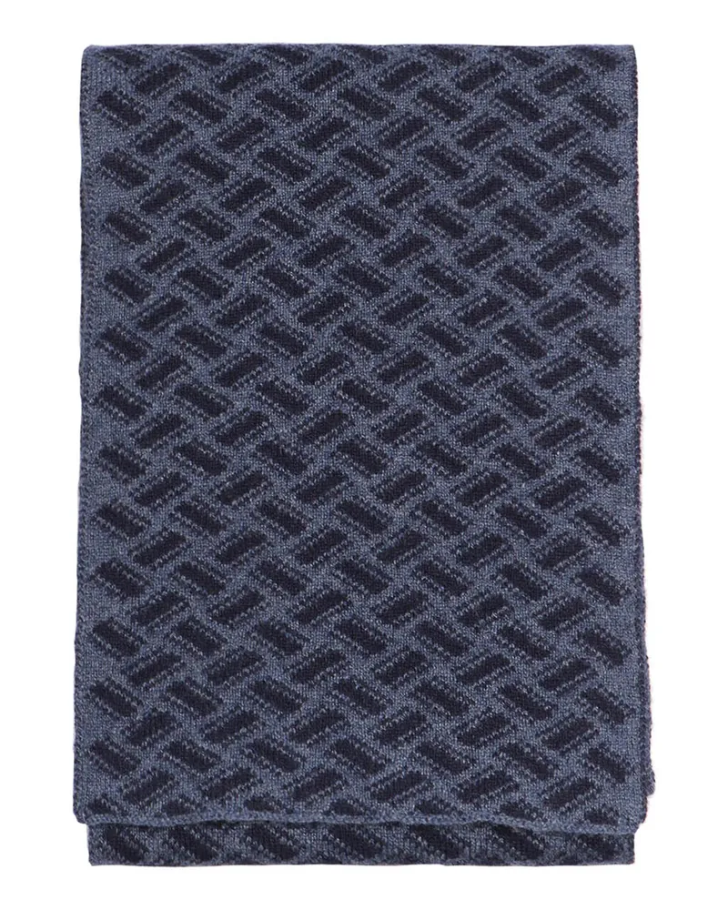 Drumohr  Schal - Gemustert Blau