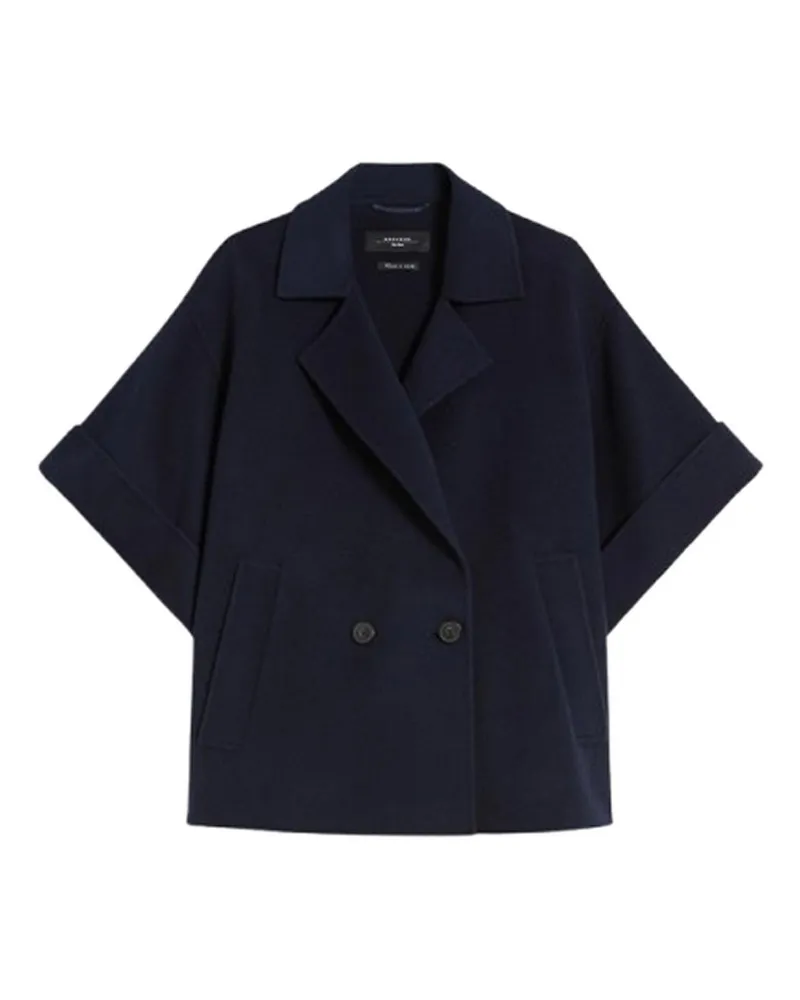 Max Mara Kurzer Mantel - Blau Blau