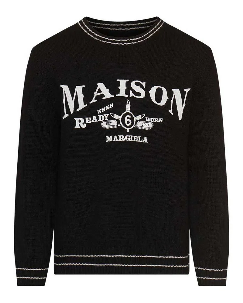 Maison Margiela Rundhalspullover - Schwarz Schwarz
