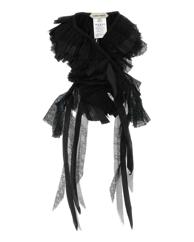 Alberta Ferretti Cape - Schwarz Schwarz