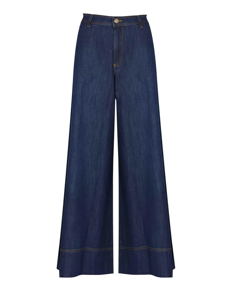 Twin-Set Schlagjeans - Dunkles Jeansblau Dunkles