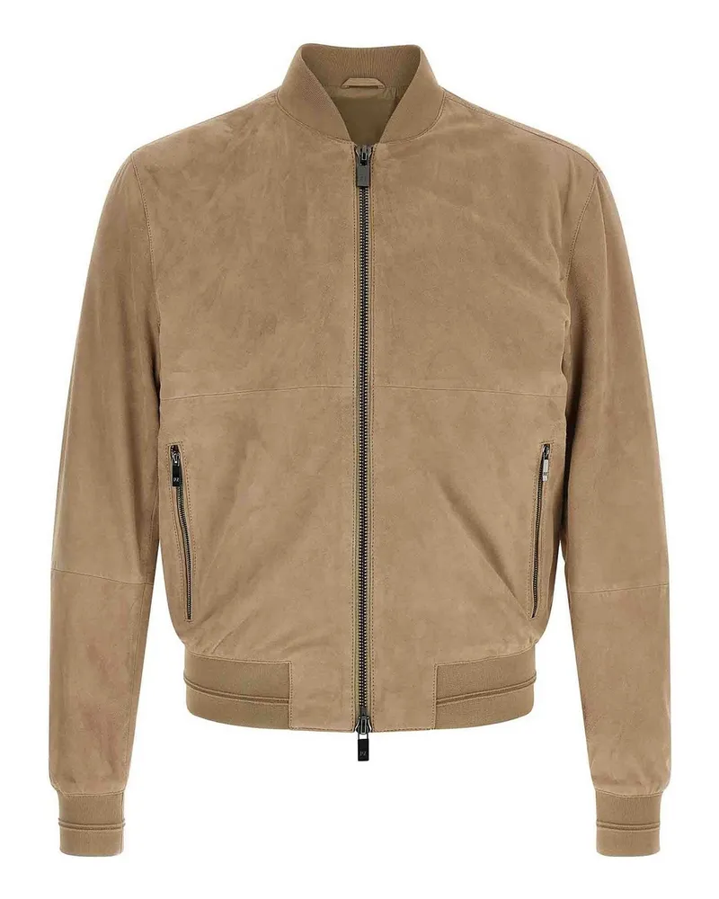 Pal Zileri Lederjacke - Beige Beige
