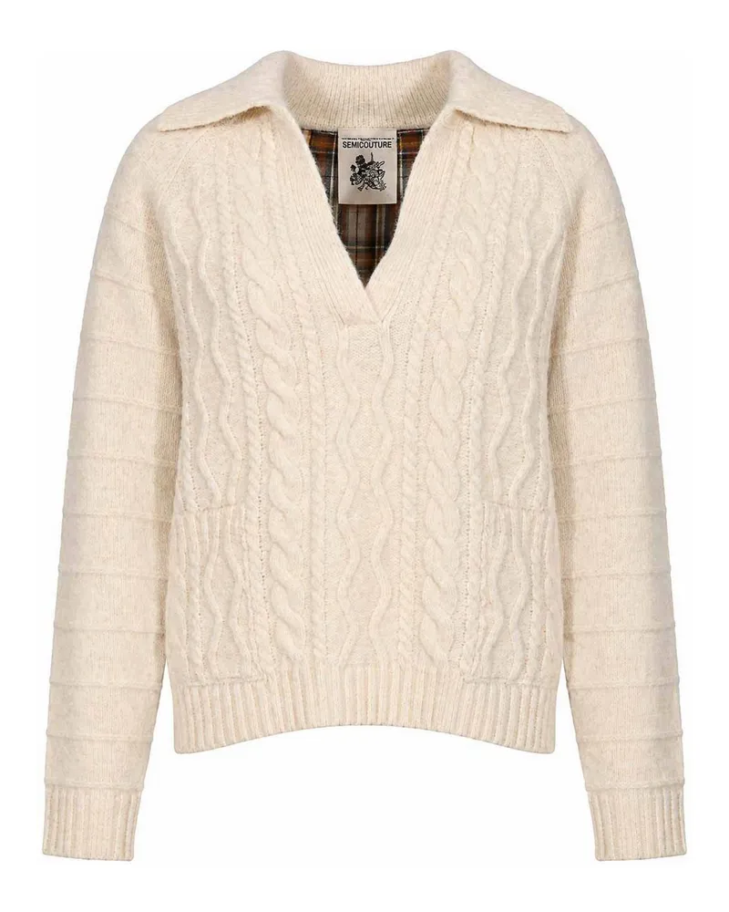 Semicouture Poloshirt - Creme Creme