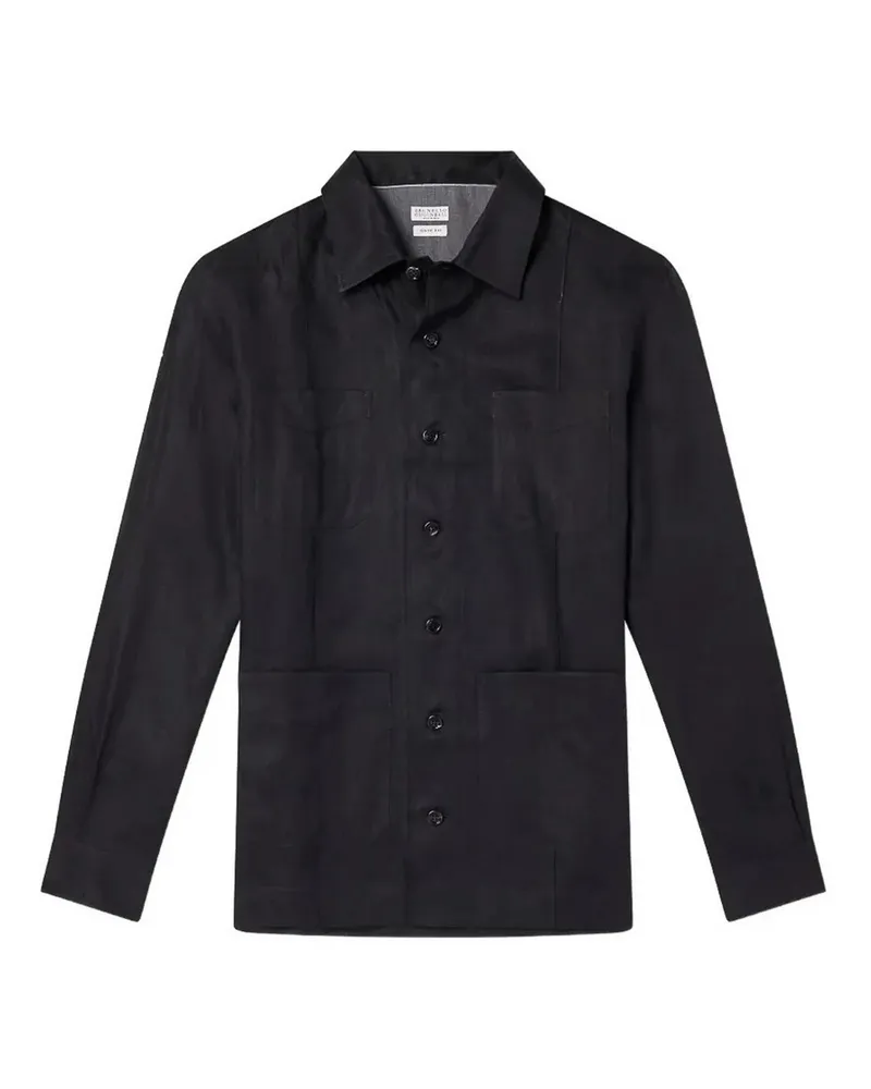 Brunello Cucinelli Hemd - Schwarz Schwarz