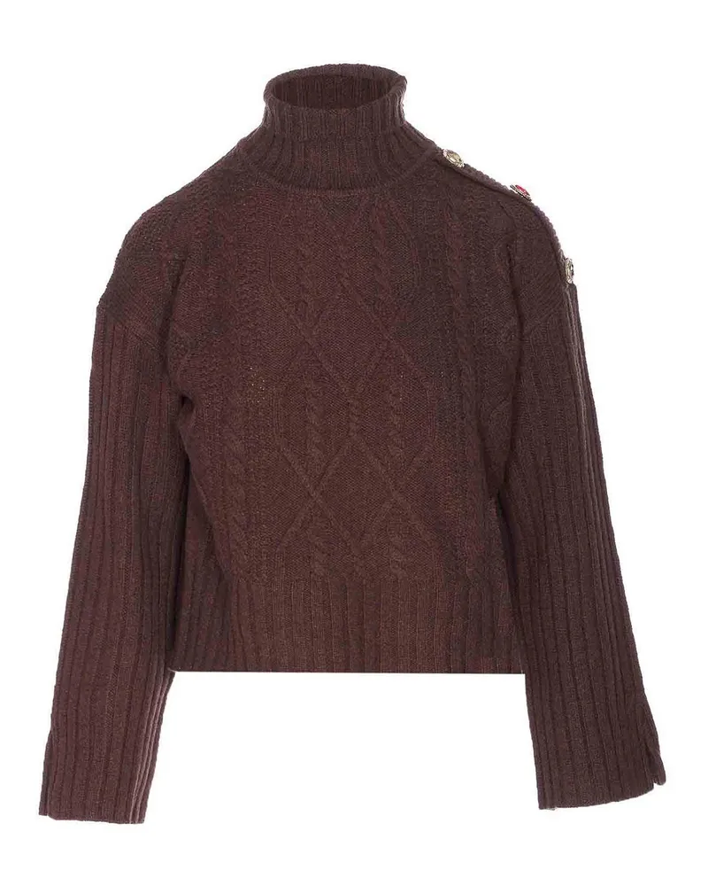 Liu Jo Rundhalspullover - Braun Braun