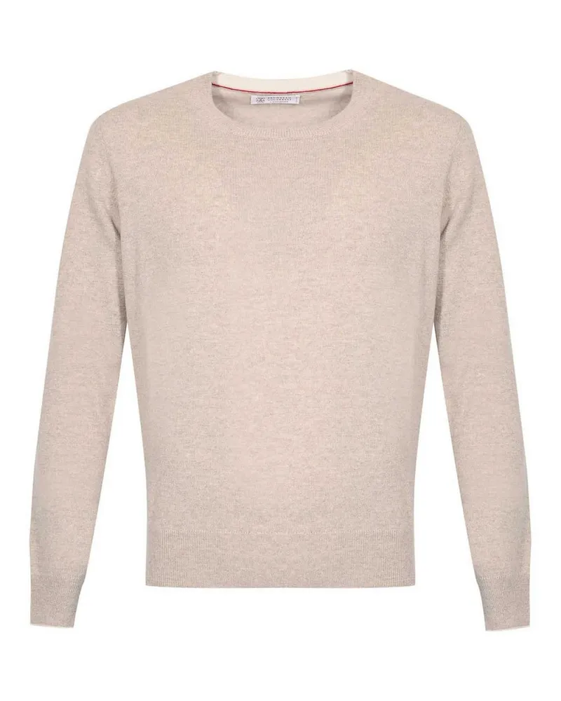 Brunello Cucinelli Rundhalspullover - Hellorange Hellorange