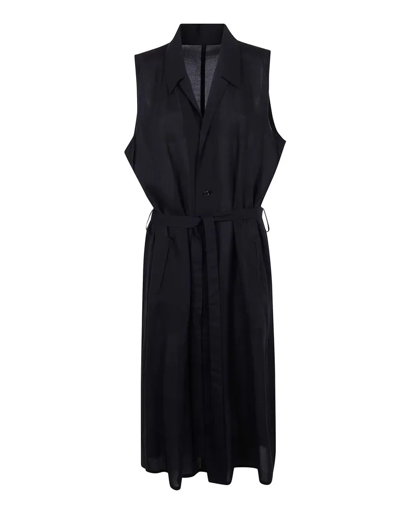 Yohji Yamamoto Maxikleid - Schwarz Schwarz