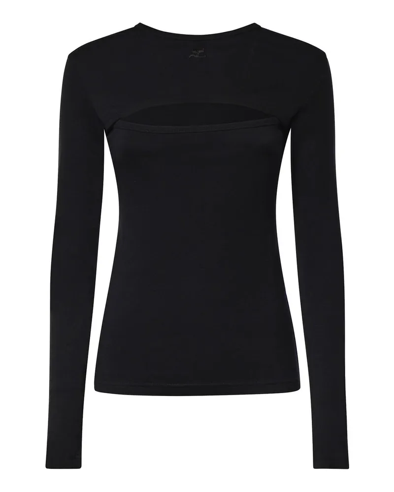 Courrèges T-Shirt - Schwarz Schwarz