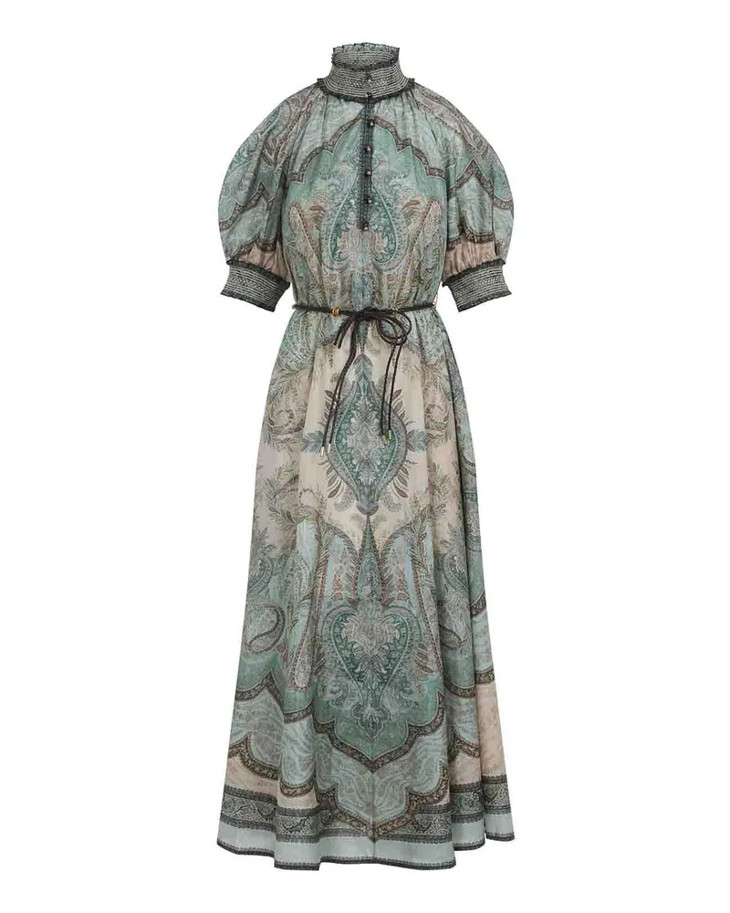 Zimmermann Knielanges Kleid - Bunt Bunt