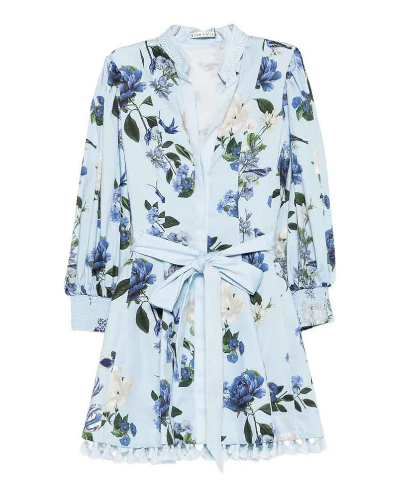 Alice + Olivia Kurzes Kleid - Hellblau Hellblau