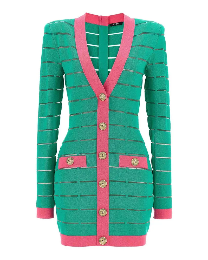Balmain Knielanges Kleid - Grün Grün