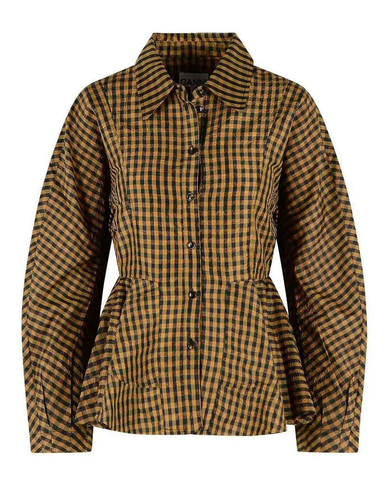 Ganni Hemd - Braun Braun