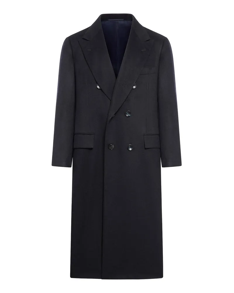 Kiton Kurzer Mantel - Blau Blau