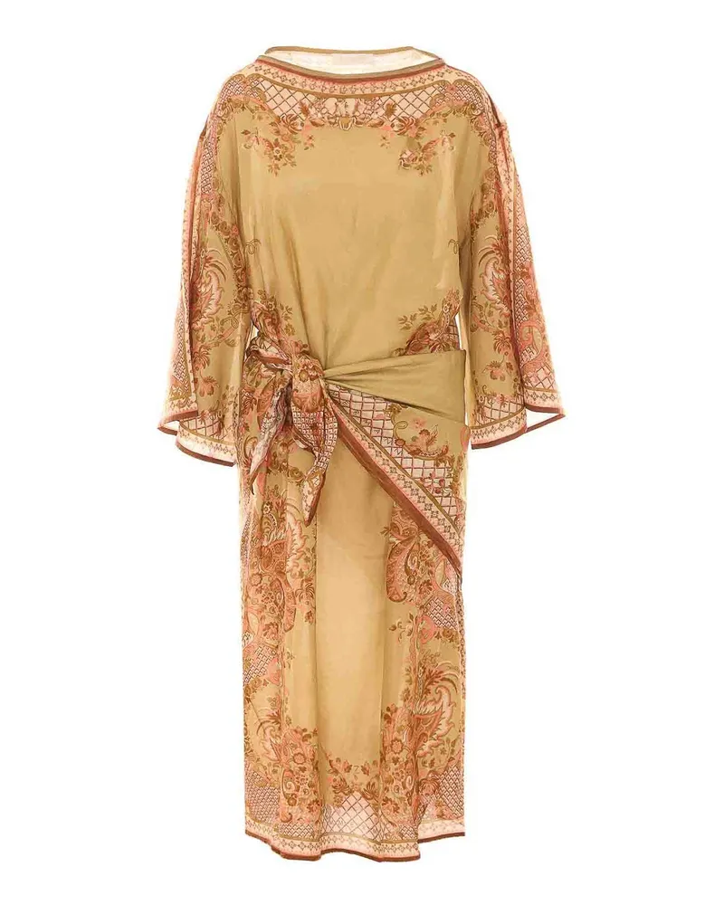 Zimmermann Knielanges Kleid - Beige Beige