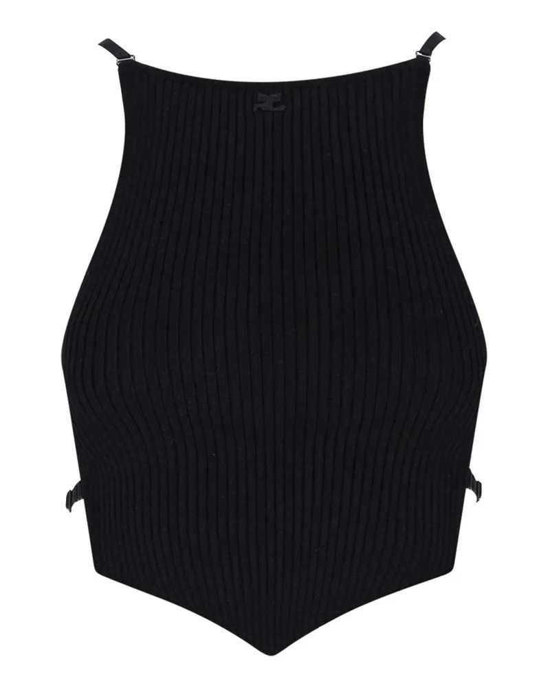 Courrèges Top - Schwarz Schwarz