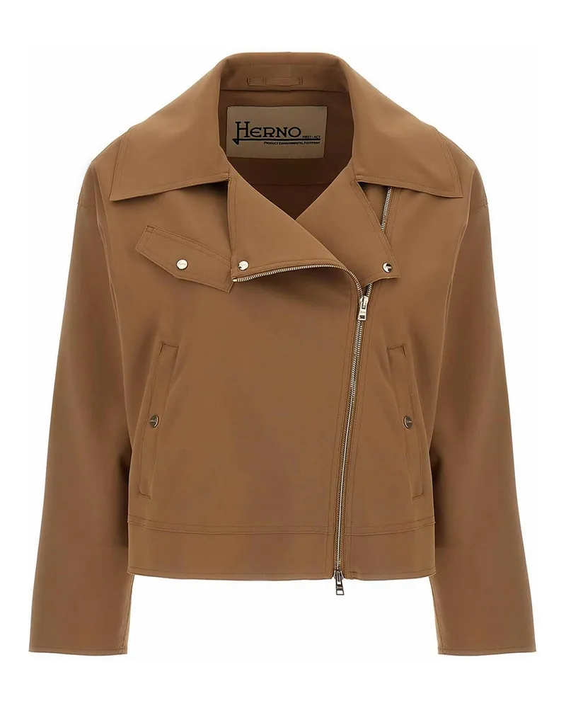 Herno Lederjacke - Braun Braun