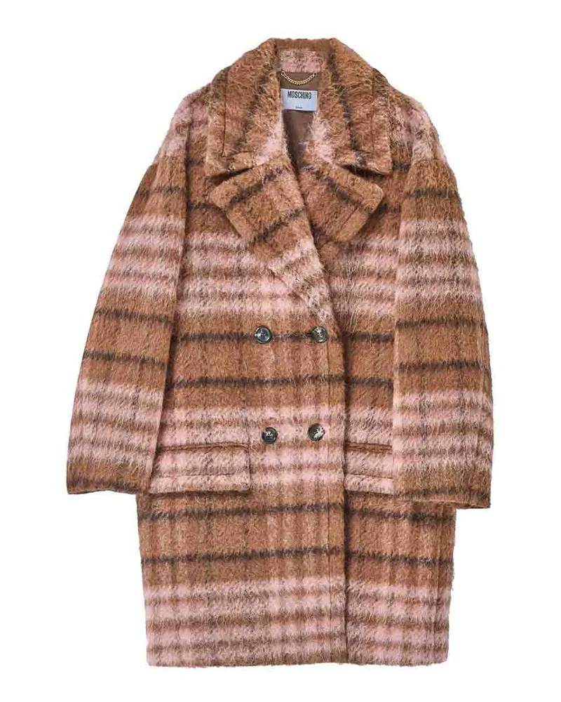 Moschino Knielanger Mantel - Bunt Bunt