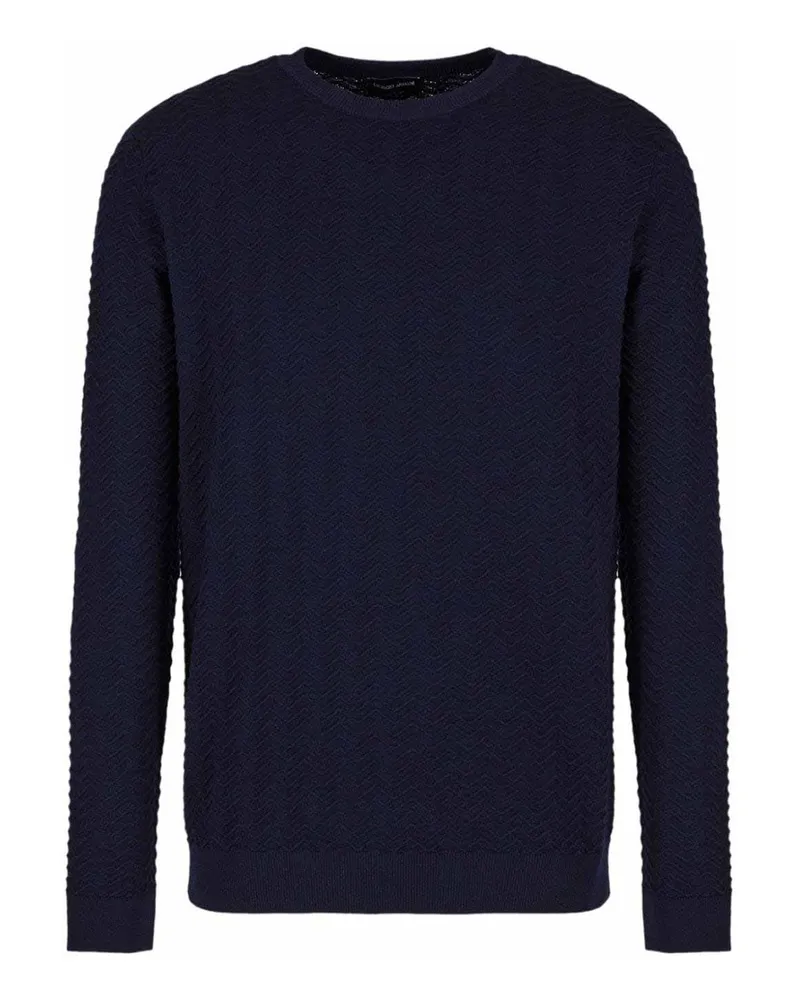 Giorgio Armani Rundhalspullover - Blau Blau