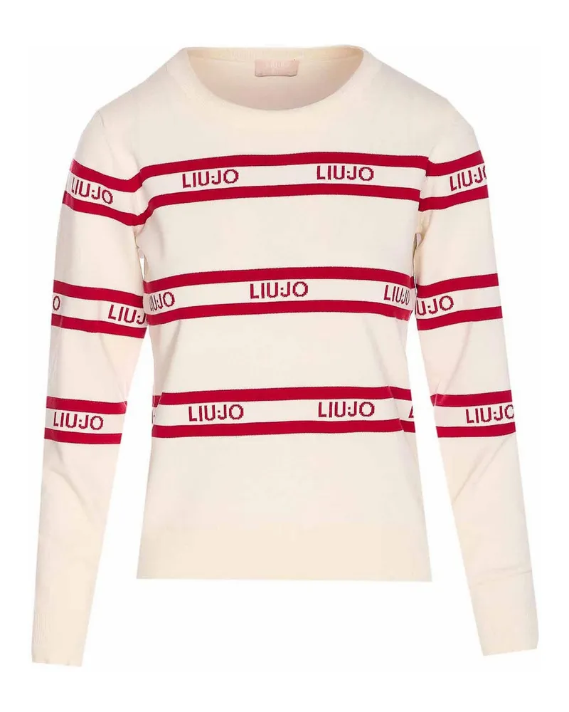 Liu Jo Rundhalspullover - Weiß Weiß