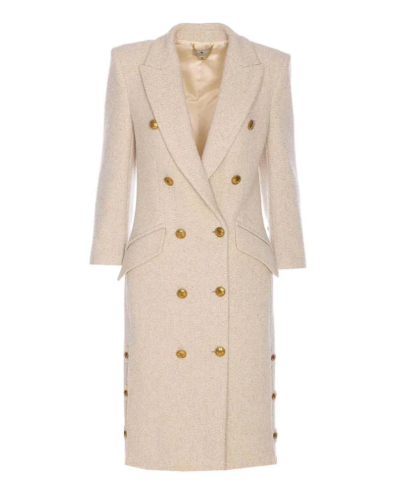 Elisabetta Franchi Kurzer Mantel - Weiß Weiß