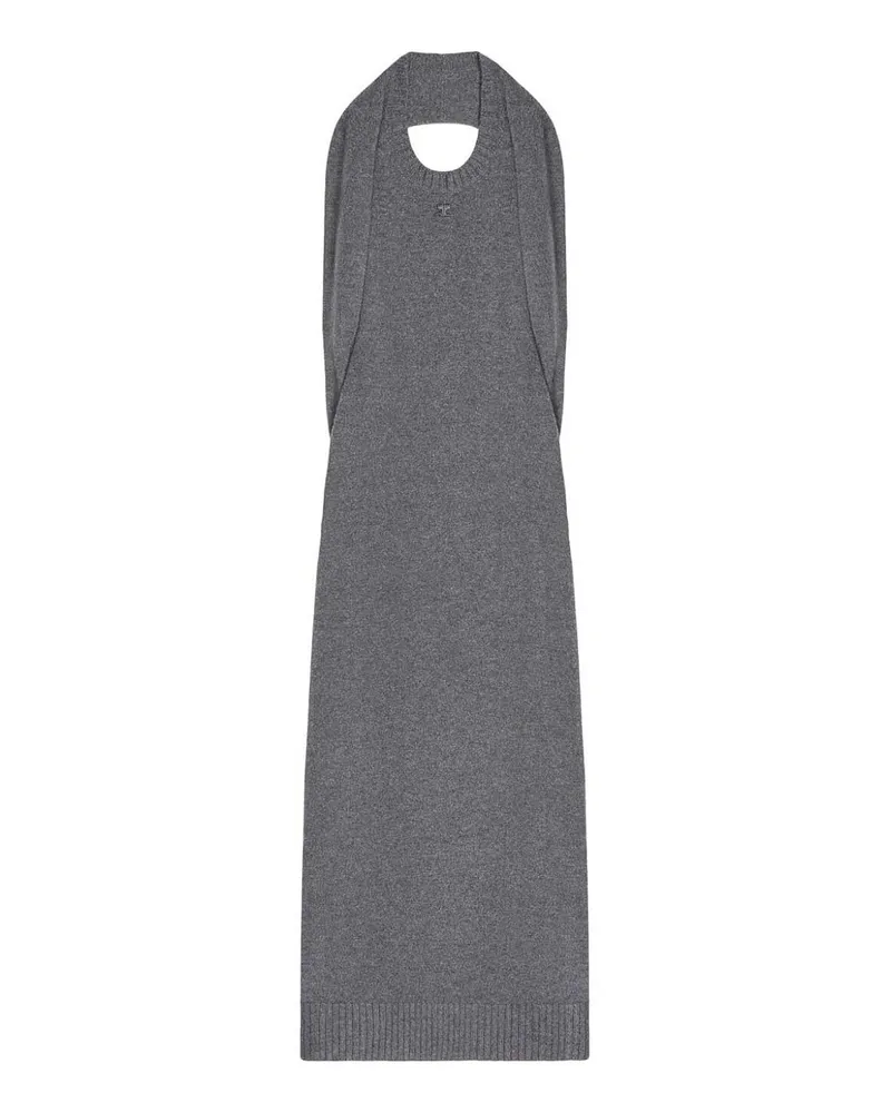Courrèges Maxikleid - Grau Grau