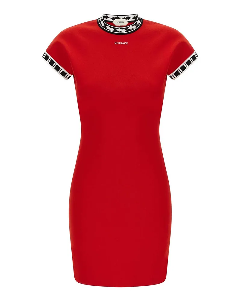 Versace Knielanges Kleid - Rot Rot