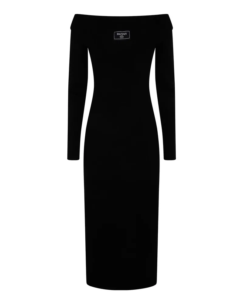 Balmain Maxikleid - Schwarz Schwarz