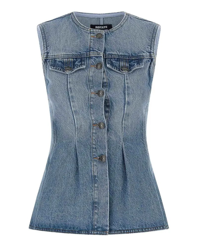 ROTATE Birger Christensen Schlagjeans - Hellblau Hellblau