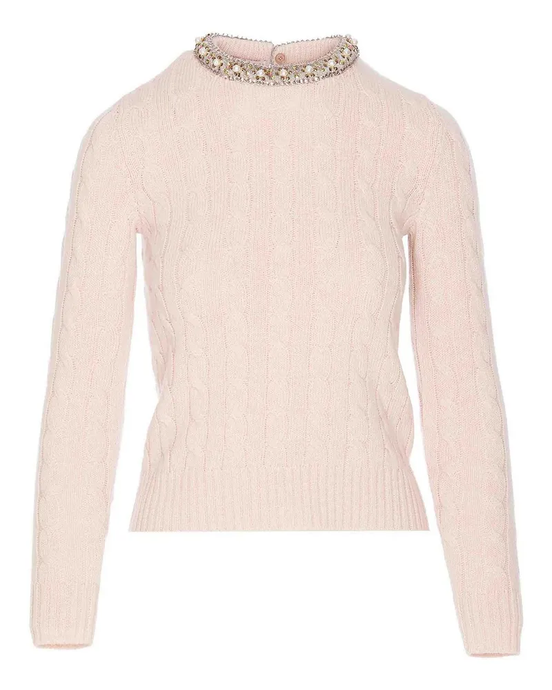 Valentino Garavani Rundhalspullover - Rosa Rosa