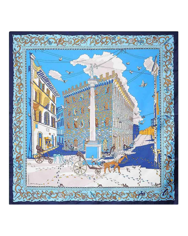 Ferragamo Schal - Blau Blau