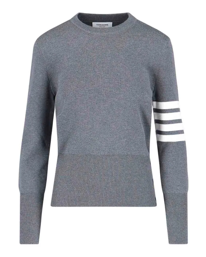 Thom Browne Rundhalspullover - Grau Grau