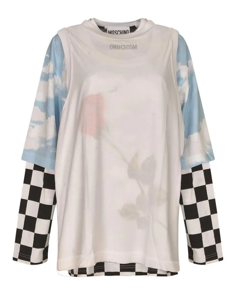 Moschino Rundhalspullover - Weiß Weiß