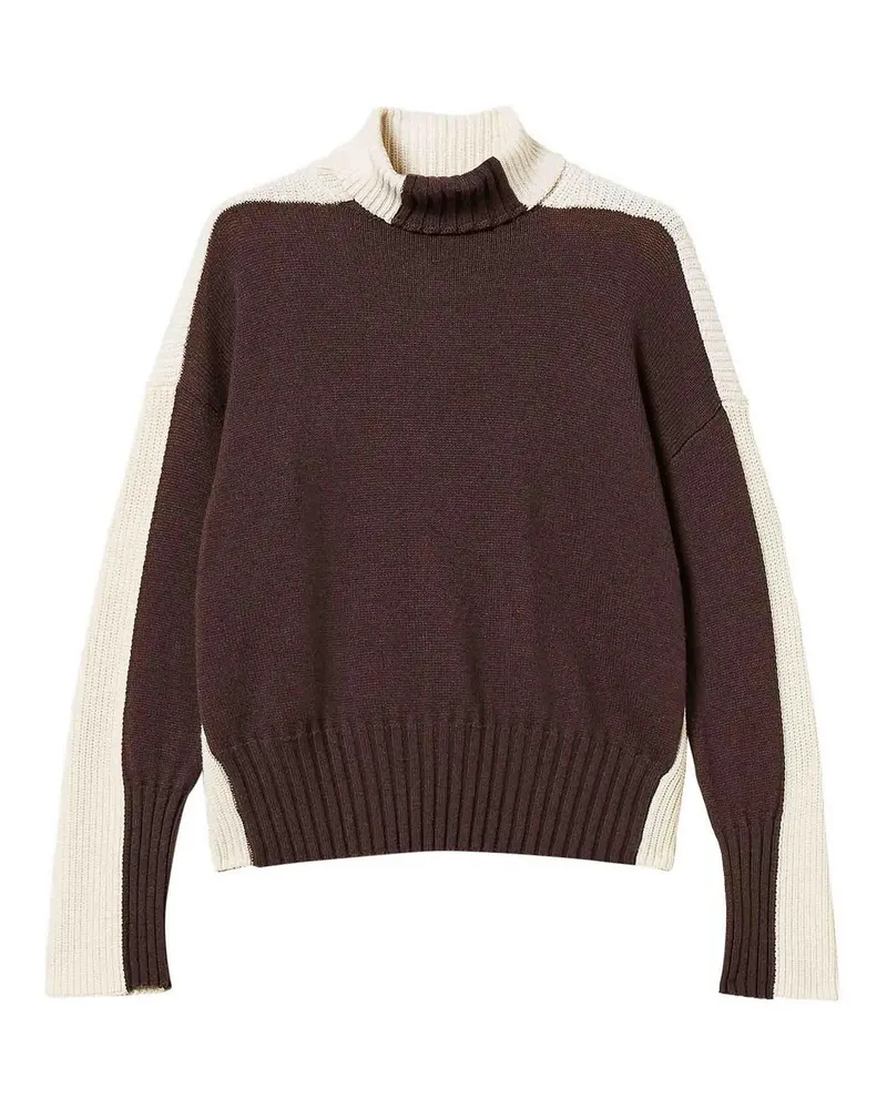 Twin-Set Rundhalspullover - Creme Creme