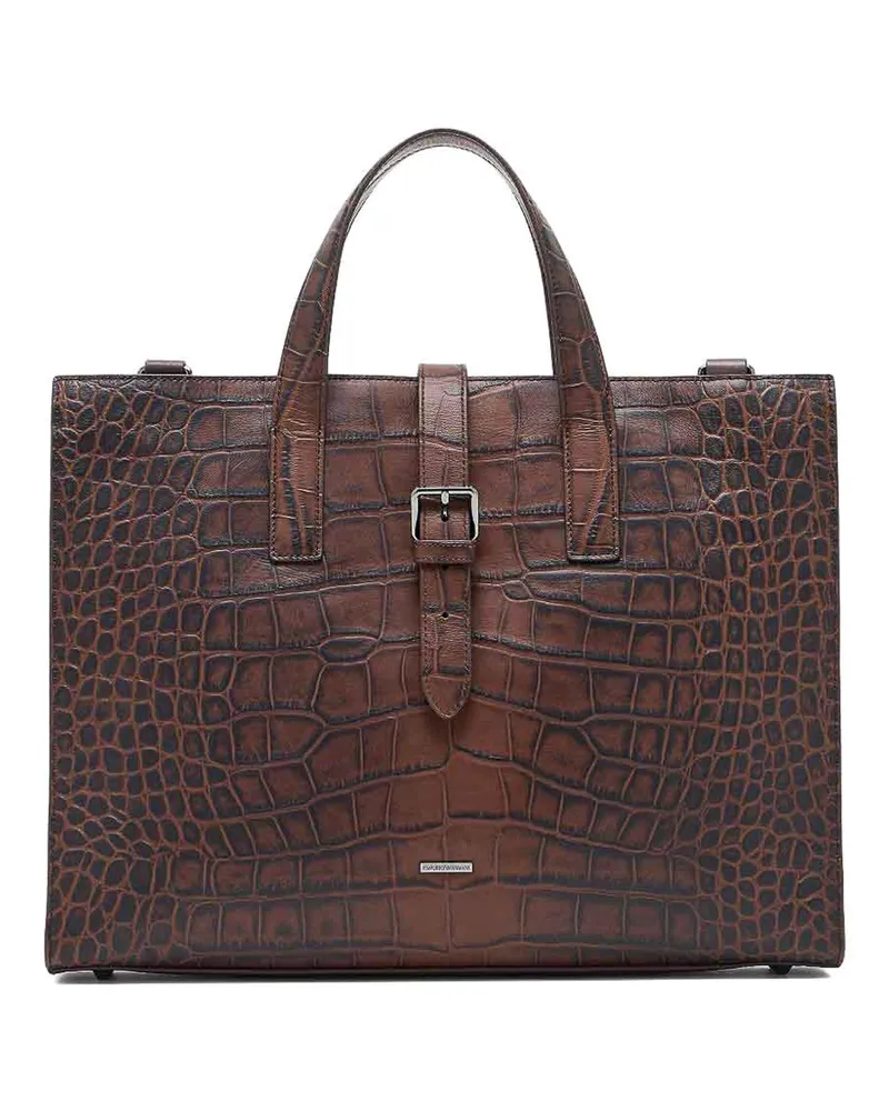 Emporio Armani Aktentasche - Braun Braun