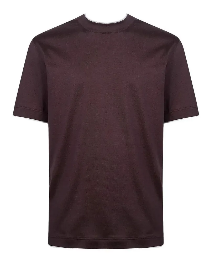 Eleventy T-Shirt - Dunkelrot Dunkelrot