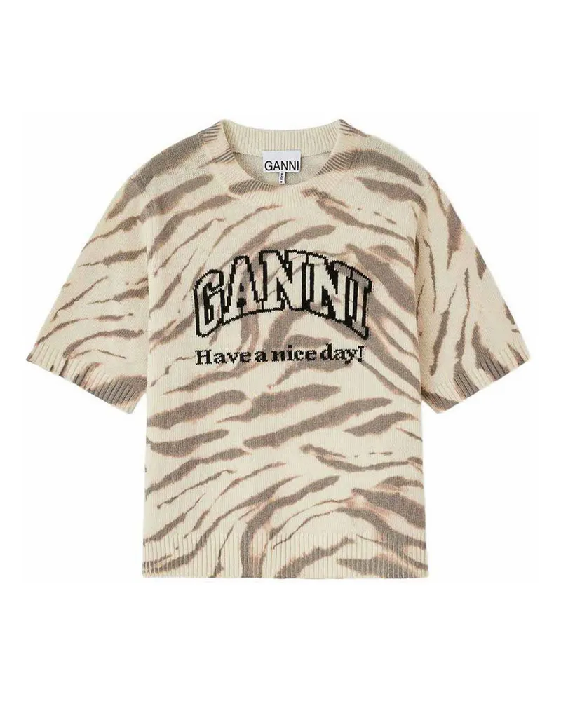 Ganni T-Shirt - Weiß Weiß