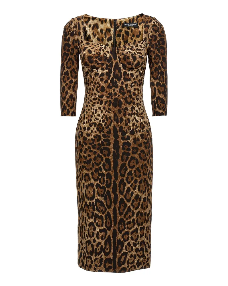 Dolce & Gabbana Maxikleid - Animal-Print Animal