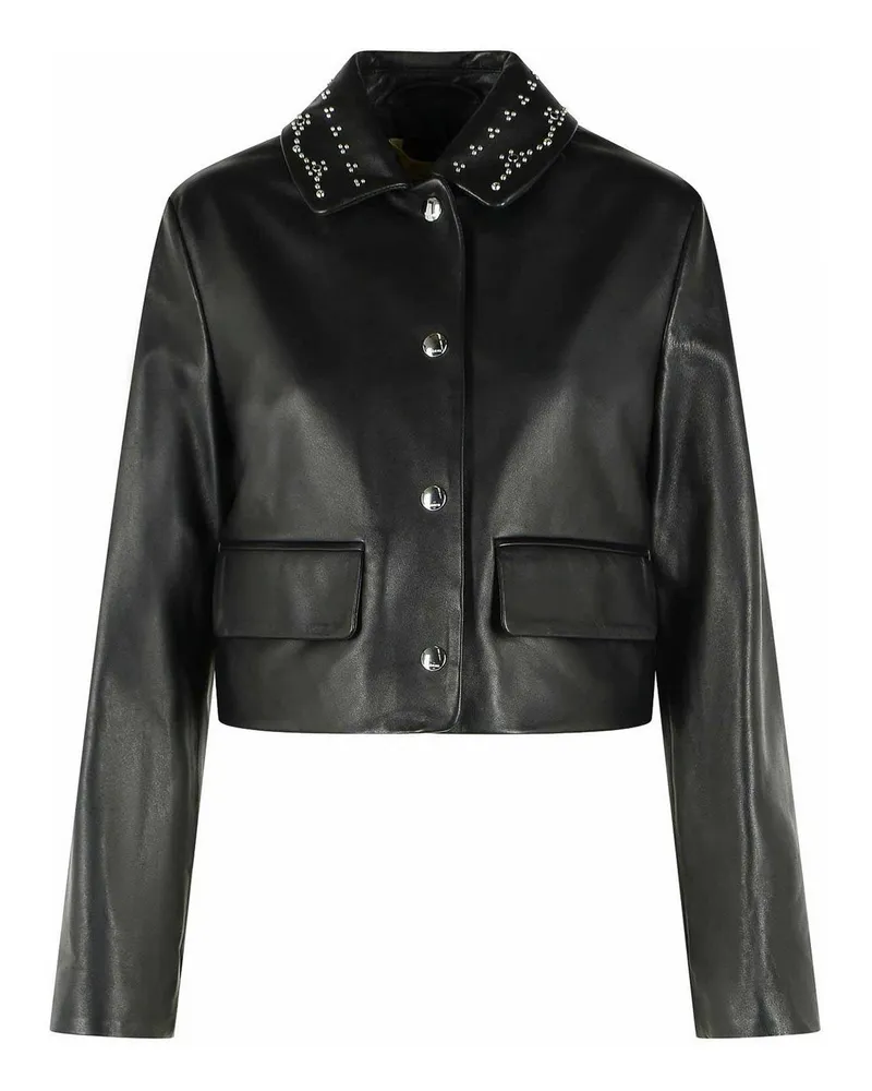 Marni Lederjacke - Schwarz Schwarz