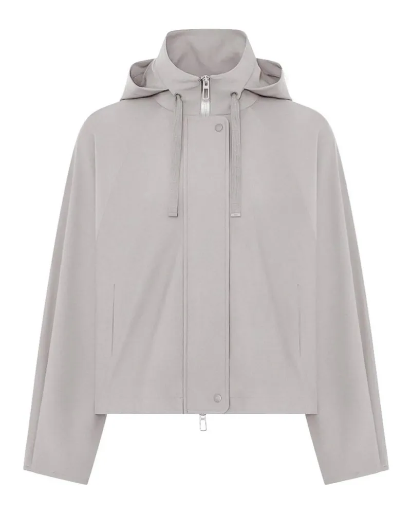 DUNO Knielanger Mantel - Grau Grau