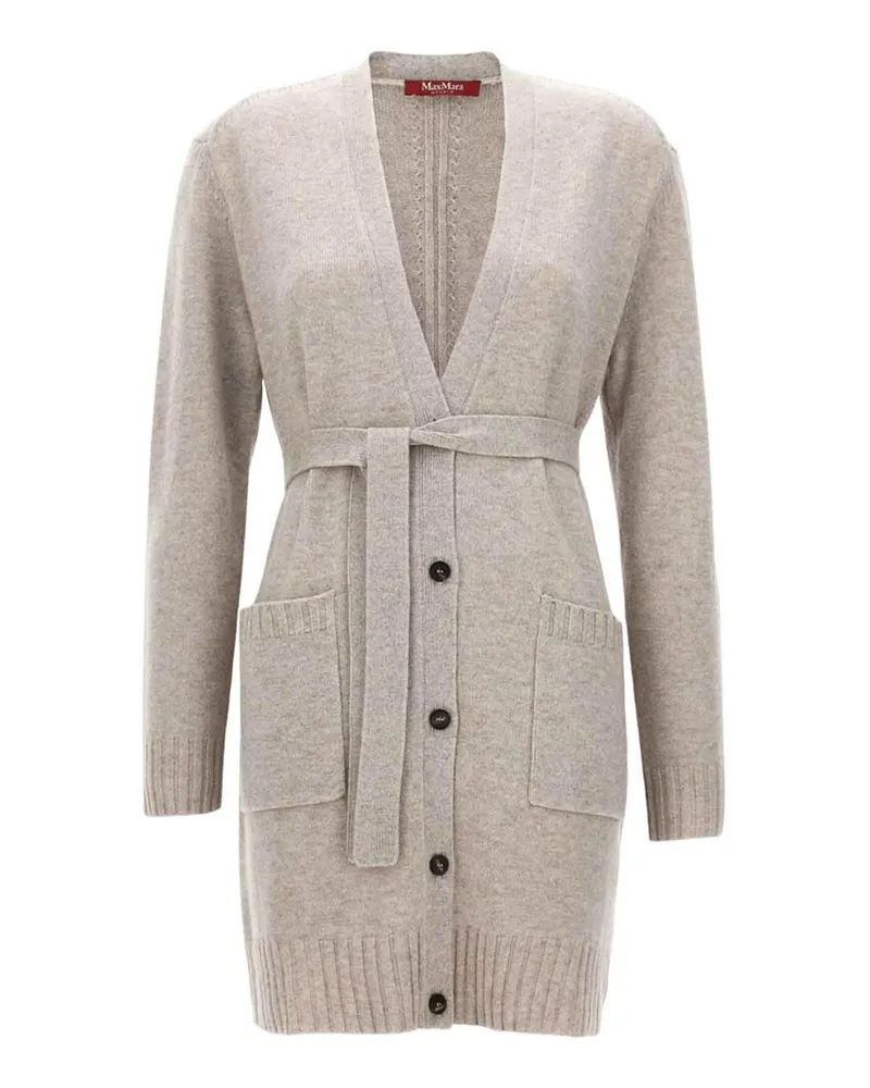 Max Mara Knielanger Mantel - Grau Grau