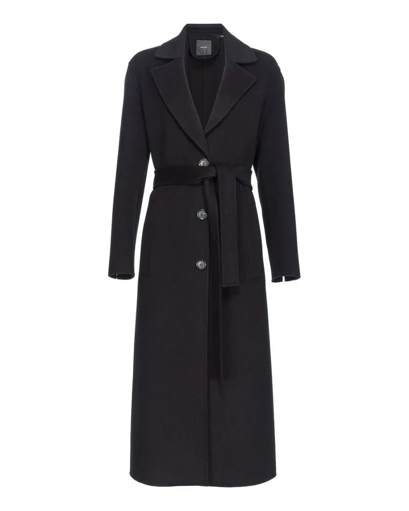 Pinko Langer Mantel - Schwarz Schwarz