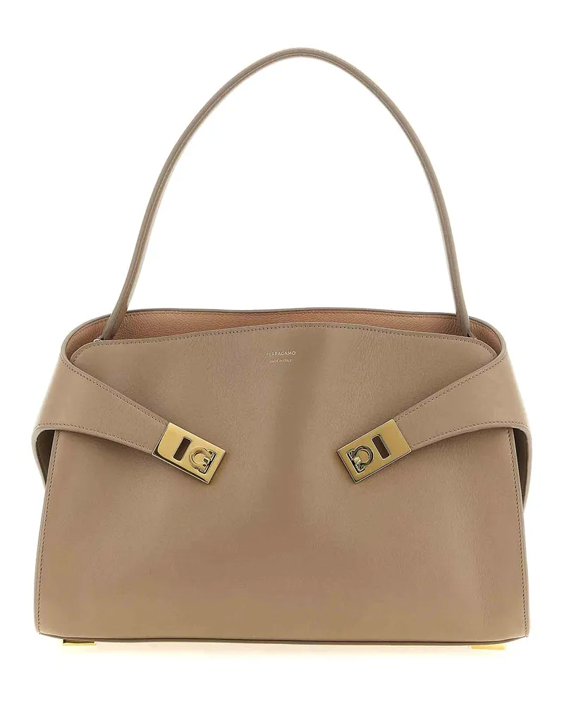 Ferragamo Schultertasche - Rosa Nude