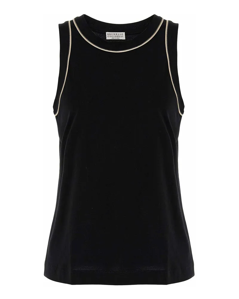 Brunello Cucinelli Top - Schwarz Schwarz