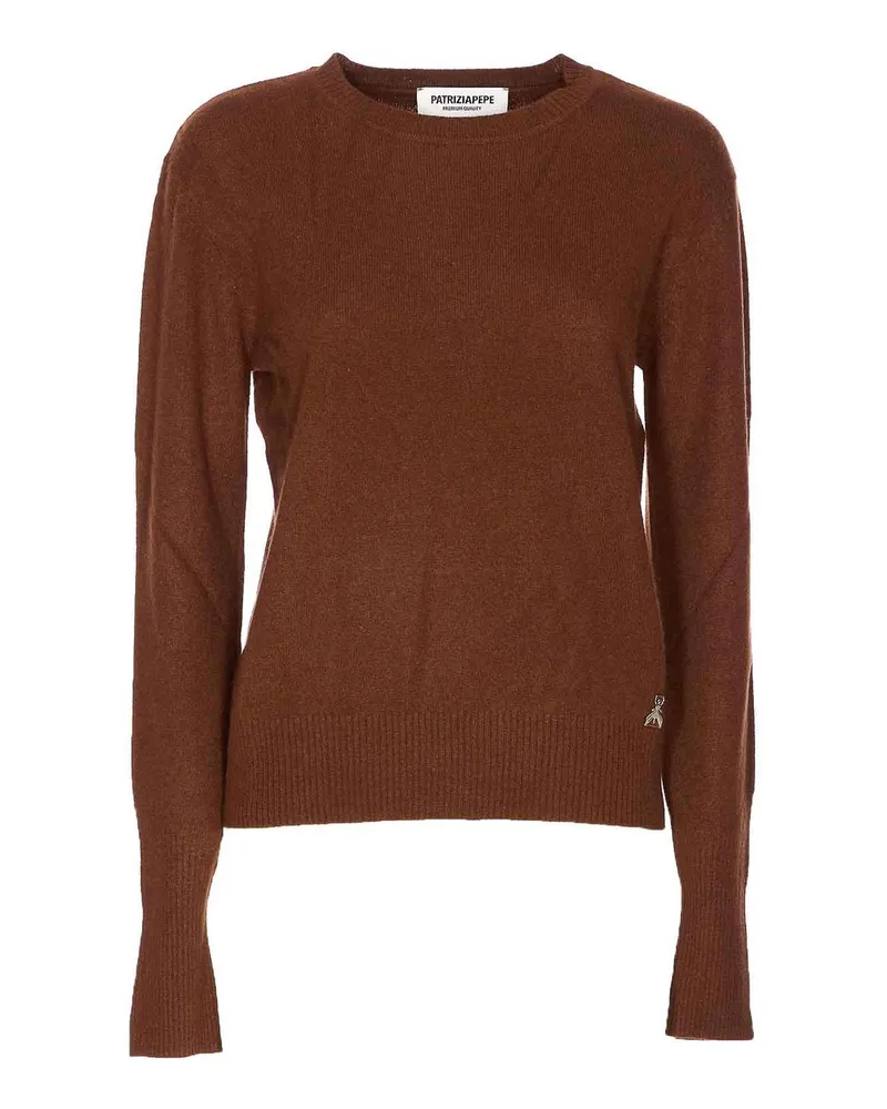 Patrizia Pepe Rundhalspullover - Braun Braun