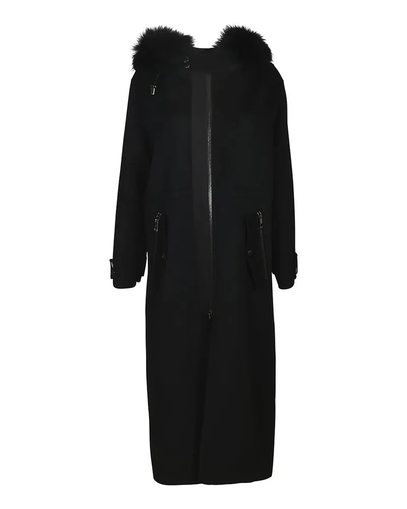 P.A.R.O.S.H. P. A.R. O H. Kurzer Mantel - Schwarz Schwarz