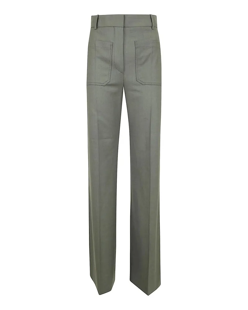 Victoria Beckham Casual Hose - Grün Grün