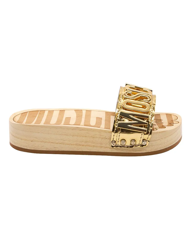 Moschino Mules - Gold Gold