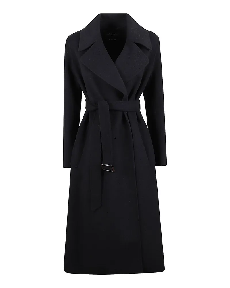 Max Mara Kurzer Mantel - Schwarz Schwarz
